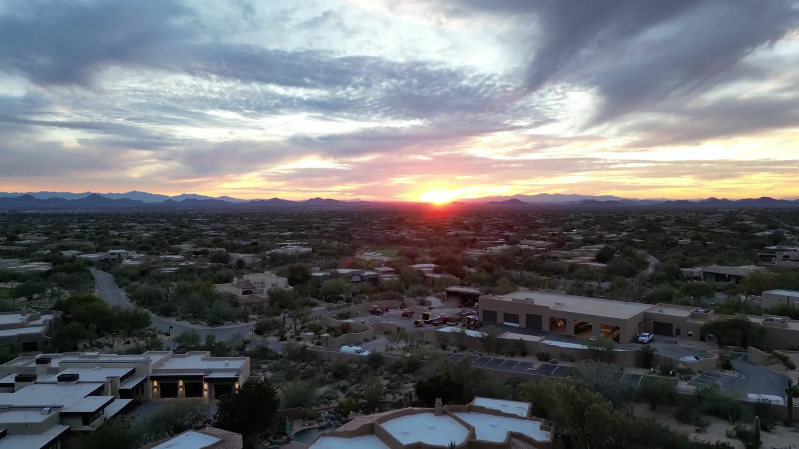 Aerial view of a Southwest city skyline